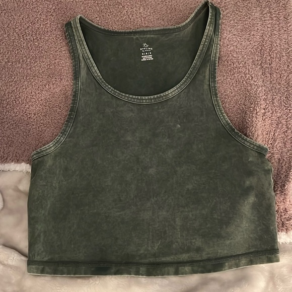 aerie Tops - Green cropped tank